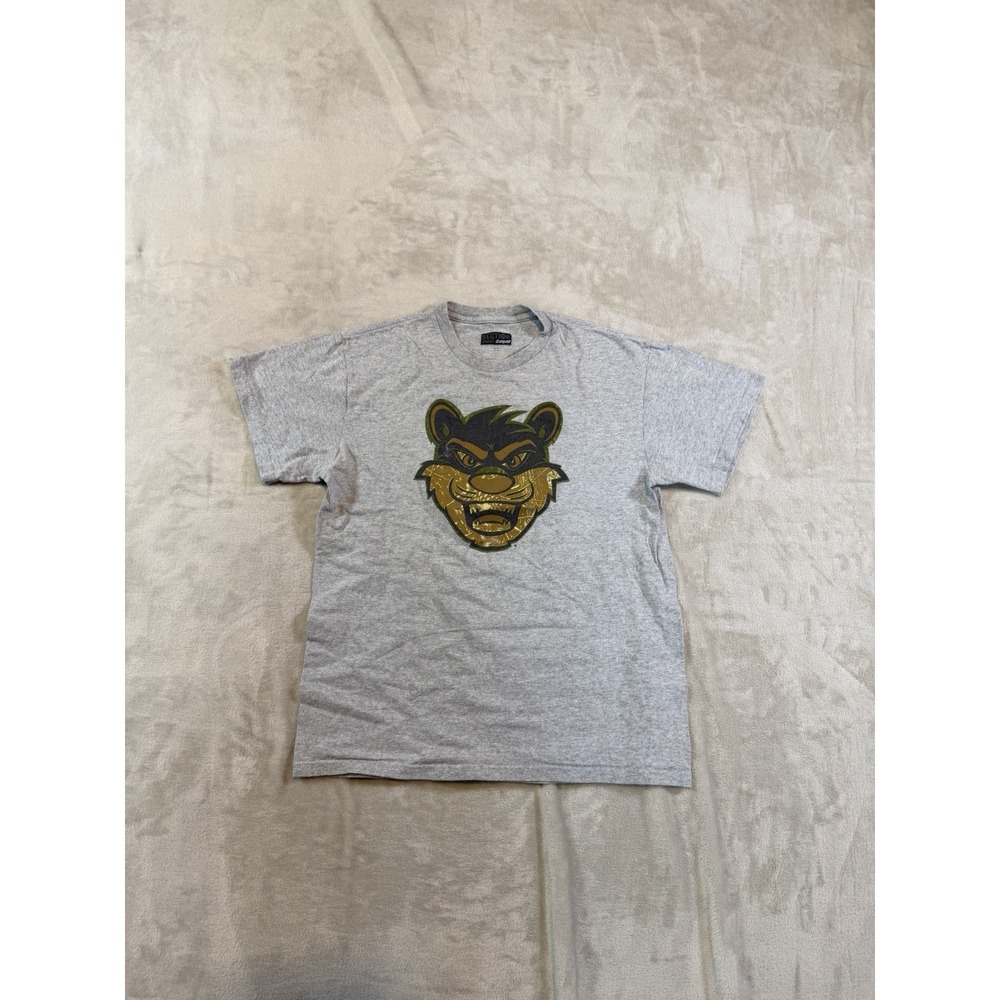 Section101 Majestic Men's Gray Bear Graphic Short Sleeve T-Shirt Size Medium